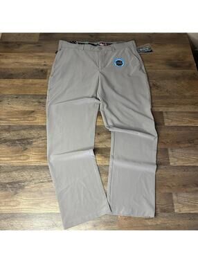 Birdie Bound Golf Pants Mens 36x32 Gray Flex Waist Straight Fit Casual